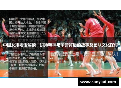 中国女排粤语解读：拼搏精神与荣誉背后的故事及团队文化探讨